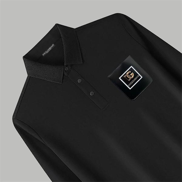 長袖T シャツ ドルチェ & ガッバーナ DOLCE & GABBANA コピー 秋冬 ビジネス ネイビー ポロ领 ポケットロゴ ロングスリーブ