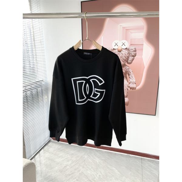 ブラック × ホワイト 2 色 大 DG ロゴ 円领 スウェット ドルチェ & ガッバーナ DOLCE & GABBANA 偽物 秋冬ブランド派注目