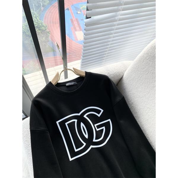 ブラック × ホワイト 2 色 大 DG ロゴ 円领 スウェット ドルチェ & ガッバーナ DOLCE & GABBANA 偽物 秋冬ブランド派注目