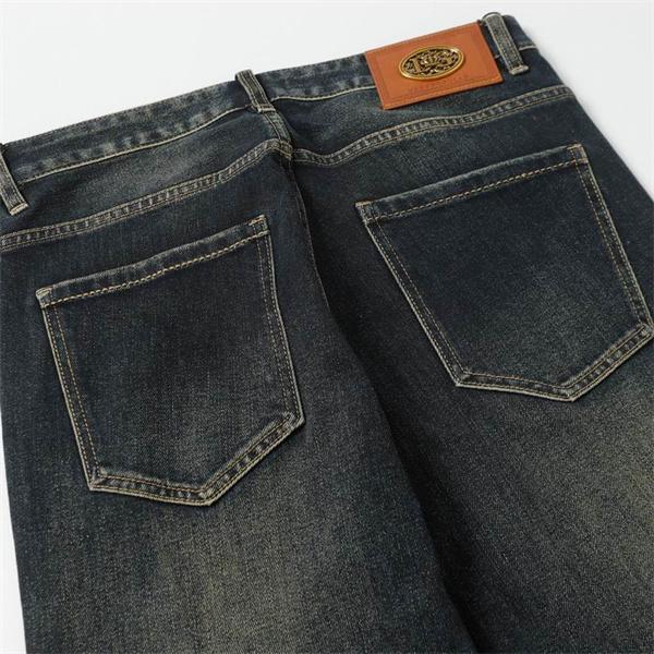 DOLCE & GABBANA スーパーコピー 秋冬 トレンド ダークブルー ヴィンテージ風 デニムパンツ ドルチェ & ガッバーナ