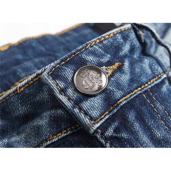 ライトブルー 刺繍ロゴ デニムパンツ ドルチェ & ガッバーナ DOLCE & GABBANA コピー 秋冬日常ブランドトレンド