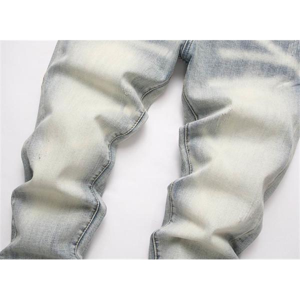 ドルチェ & ガッバーナ DOLCE & GABBANA コピー 秋冬 注目 ライトブルー 多刺繍 DG ロゴ デニムパンツ