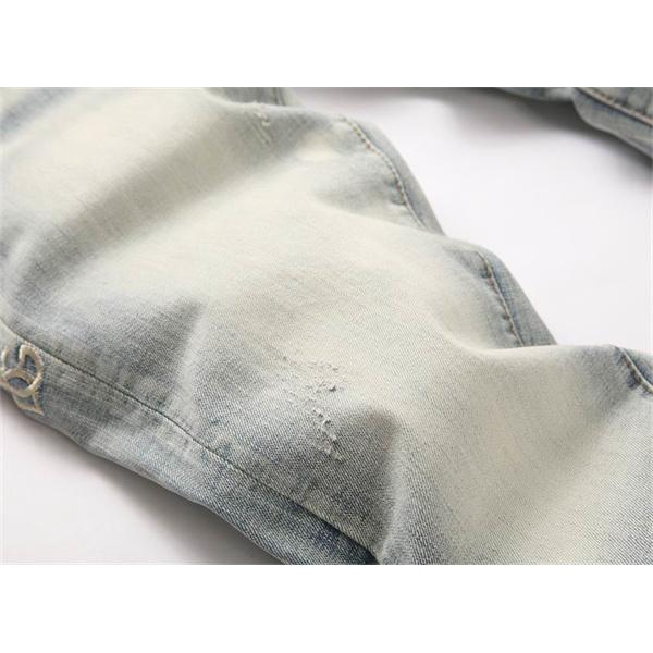 ドルチェ & ガッバーナ DOLCE & GABBANA コピー 秋冬 注目 ライトブルー 多刺繍 DG ロゴ デニムパンツ