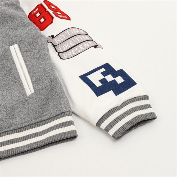 グレー アーティスティック 刺繍 ベースボールジャケット トムブラウン Thom Browne 偽物 2025秋冬準備 注目