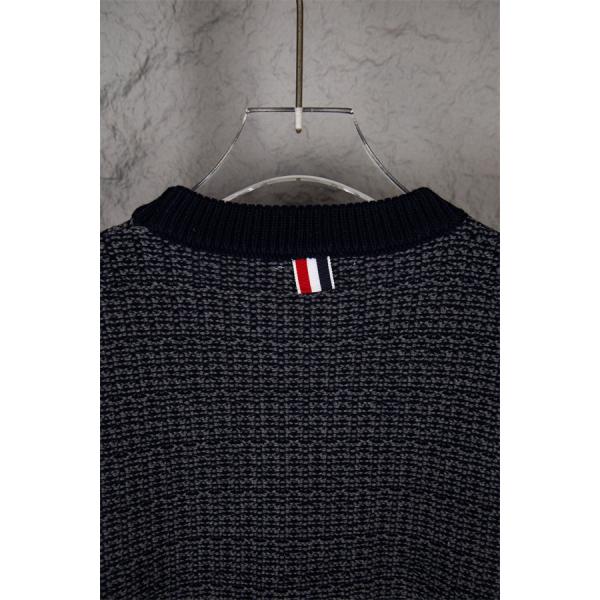 ライトグレー 紋様ニット Thom Browne スーパーコピー 秋冬質感豊か 新作 セーター トムブラウン