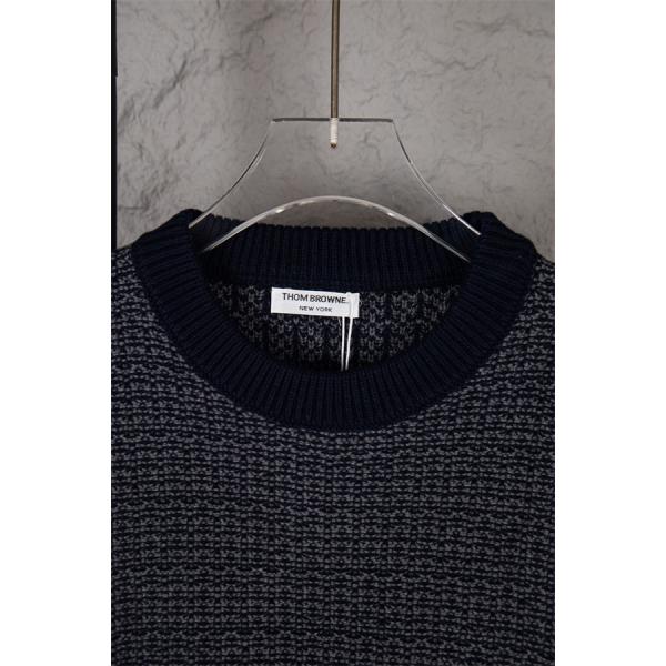 ライトグレー 紋様ニット Thom Browne スーパーコピー 秋冬質感豊か 新作 セーター トムブラウン