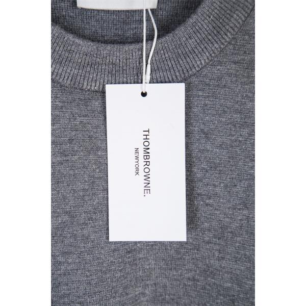 ダークグレー シンプル セーター トムブラウン Thom Browne コピー2025 秋冬ミニマル 売れ筋