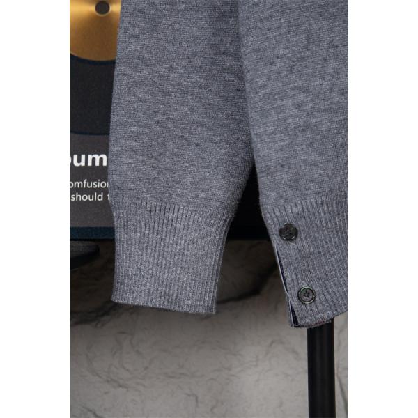 ダークグレー シンプル セーター トムブラウン Thom Browne コピー2025 秋冬ミニマル 売れ筋