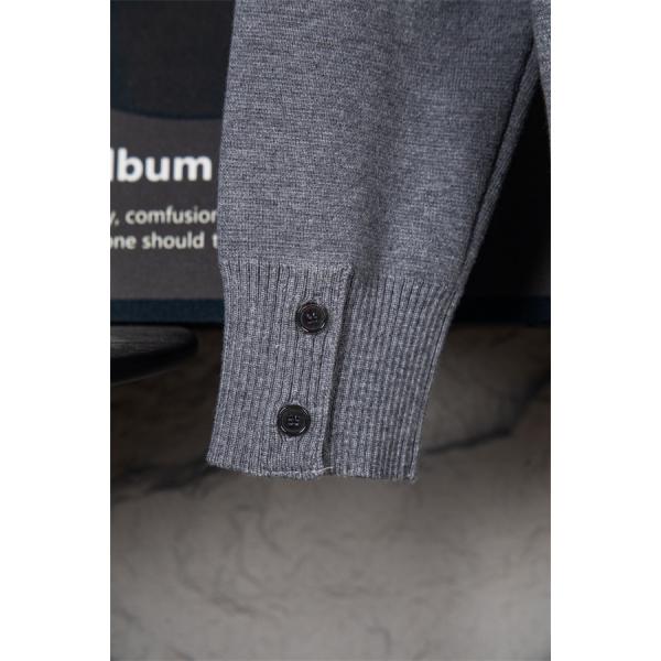 ダークグレー シンプル セーター トムブラウン Thom Browne コピー2025 秋冬ミニマル 売れ筋