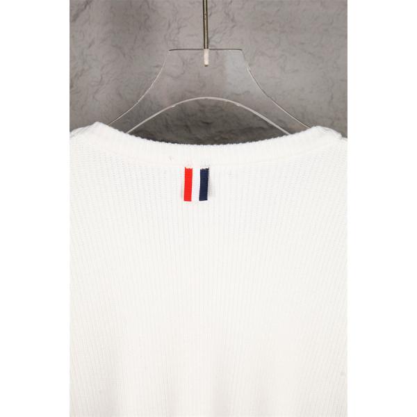 ホワイト 円领 セーター トムブラウン Thom Browne スーパーコピー 秋冬清潔感 定番 温か素材