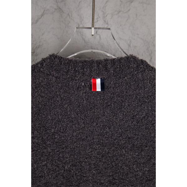 Thom Browne コピー 秋冬温かみのある 希少 ダークグレー V 领 カーディガン トムブラウン