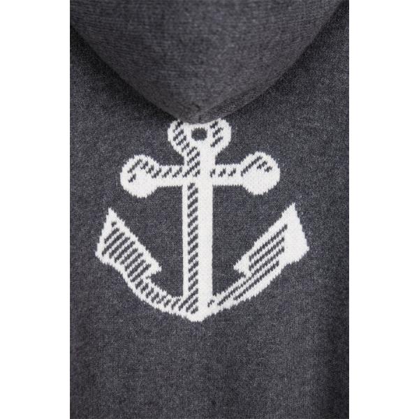 トムブラウン Thom Browne コピー 秋冬モダン トレンド ネイビー 連帽 ジップカーディガン 