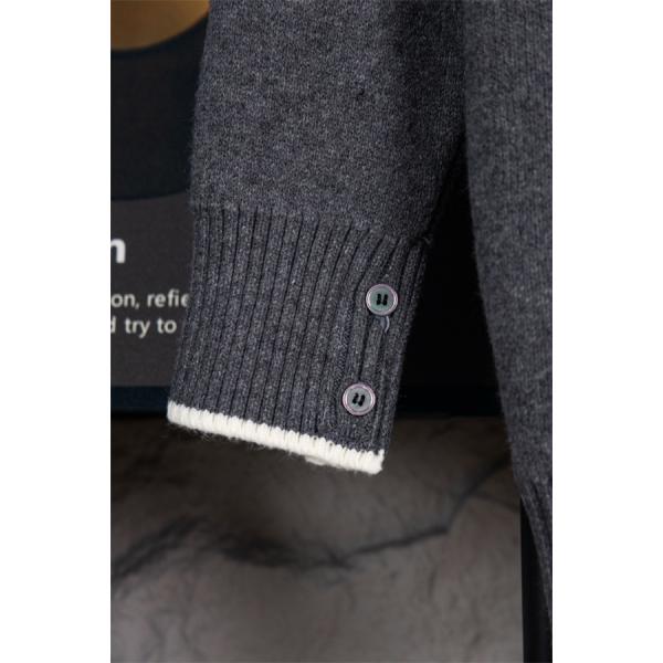 トムブラウン Thom Browne コピー 秋冬モダン トレンド ネイビー 連帽 ジップカーディガン 