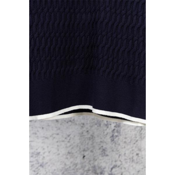 ホワイト 麻花纹 円领 セーター トムブラウン Thom Browne コピー 秋冬立体感豊か 高級 モード系