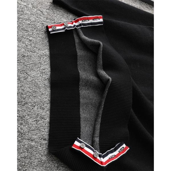 グレー × ブラック Thom Browne 偽物 2025秋冬対応 定番 2 色 ダックスフント刺繍 セーター トムブラウン