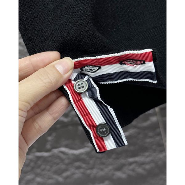 トムブラウン Thom Browne コピー 秋冬トレンド 万能 ホワイト × グレー × ブラック 3 色 POLO セーター 