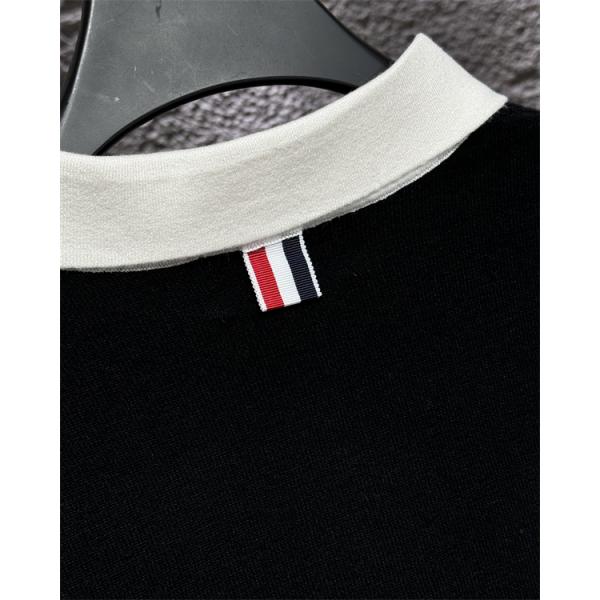 トムブラウン Thom Browne コピー 秋冬トレンド 万能 ホワイト × グレー × ブラック 3 色 POLO セーター 