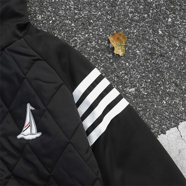 トムブラウン Thom Browne コピー 秋冬モダンで重厚な トレンド ブラック 刺繍 連帽 ジャケット 