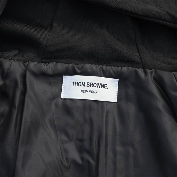 トムブラウン Thom Browne コピー 秋冬モダンで重厚な トレンド ブラック 刺繍 連帽 ジャケット 