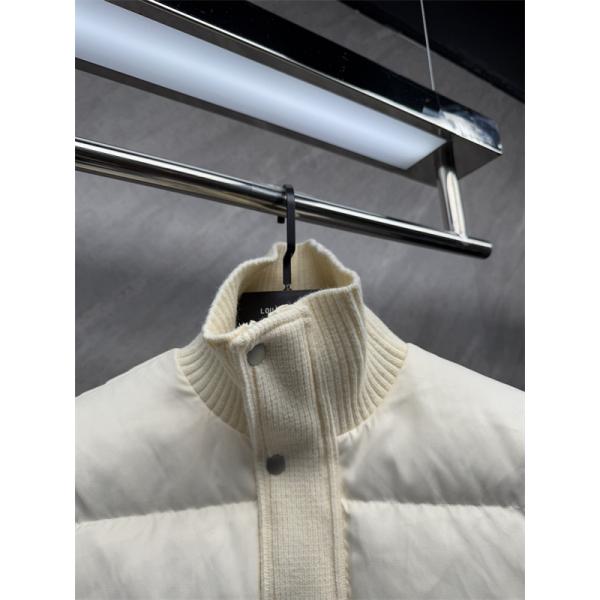 Thom Browne 偽物 秋冬コントラスト豊かな 定番 ネイビー ニット拼接 ダウンジャケット トムブラウン