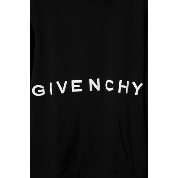 ジバンシー GIVENCHY コピー 秋冬クリーン 高級な 定番 ホワイト ブラックロゴ パーカー 