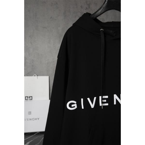 ジバンシー GIVENCHY コピー 秋冬クリーン 高級な 定番 ホワイト ブラックロゴ パーカー 