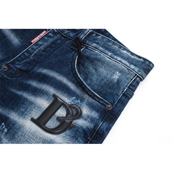 Dsquared2 激安 ダメージデニム メンズ ジーンズ ヴィンテージ加工 ストレッチ スリムフィット カジュアルパンツ