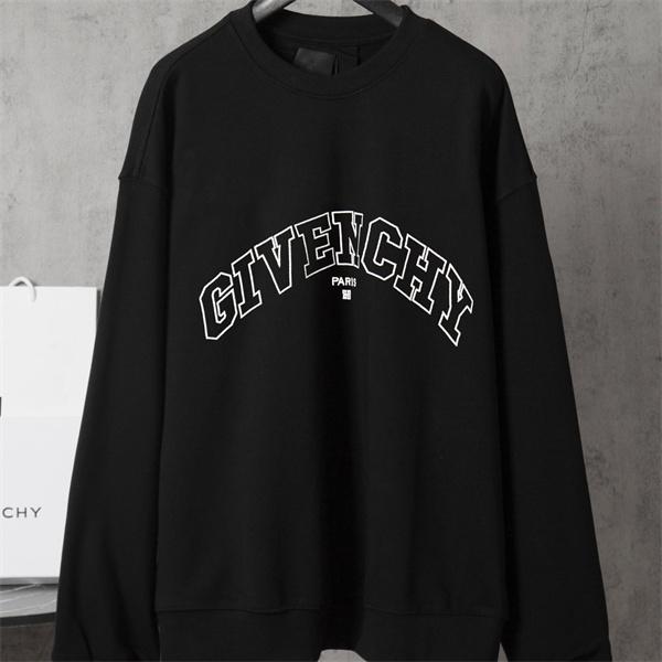  ジバンシー GIVENCHY コピー 2025秋冬必須アイテム 注目 ブラック アーチ型ロゴ パーカー 