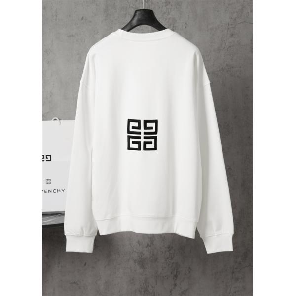  GIVENCHY コピー 秋冬ミニマル 洗練された 万能 ブラック ホワイトロゴ パーカー ジバンシー