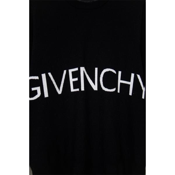 ブラック ホワイトロゴ ニット円领 トップス ジバンシー GIVENCHY 偽物 2025秋冬対応 トレンド