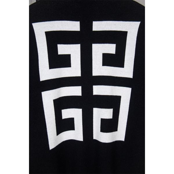 ブラック ホワイトロゴ ニット円领 トップス ジバンシー GIVENCHY 偽物 2025秋冬対応 トレンド