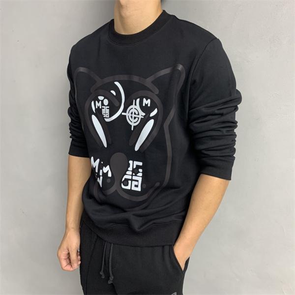 ブラック ウサギ柄 ロゴ混合 パーカー ジバンシー GIVENCHY スーパーコピー 2025秋冬コーデ 注目