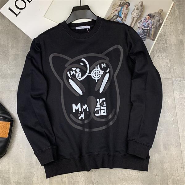 ブラック ウサギ柄 ロゴ混合 パーカー ジバンシー GIVENCHY スーパーコピー 2025秋冬コーデ 注目