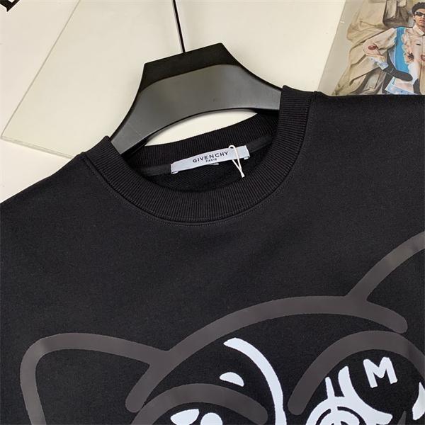 ブラック ウサギ柄 ロゴ混合 パーカー ジバンシー GIVENCHY スーパーコピー 2025秋冬コーデ 注目