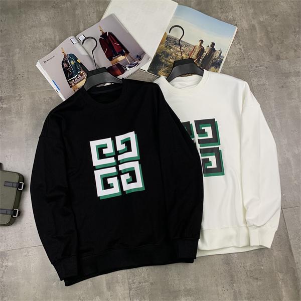 GIVENCHY コピー 2025秋冬コーデ 万能 洗練スタイル ホワイト 緑 4G ロゴ パーカー ジバンシー 