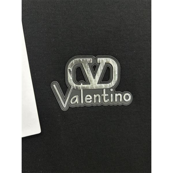 ヴァレンティーノ Valentino 偽物 2025秋冬必須 トレンド ホワイト × ブラック 2 色 V ロゴ 長袖 T シャツ 