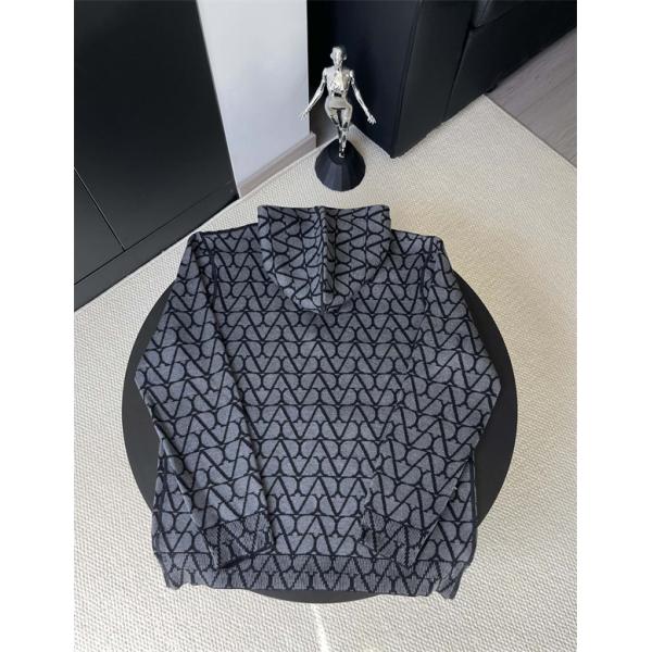 グレー × ブラック 满印 V 纹 ジップジャケット ヴァレンティーノ Valentino コピー 秋冬重厚感のある 定番