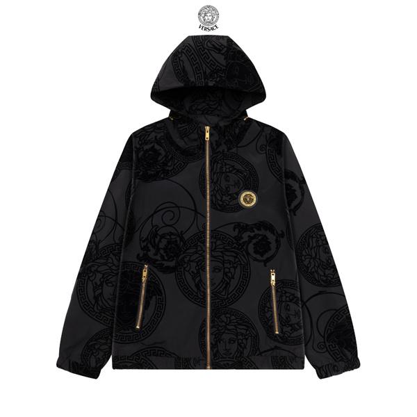 ジャケット ヴェルサーチ VERSACE コピー　2025秋冬必須アイテム 人気限定 ブラック 满印メデューサ柄
