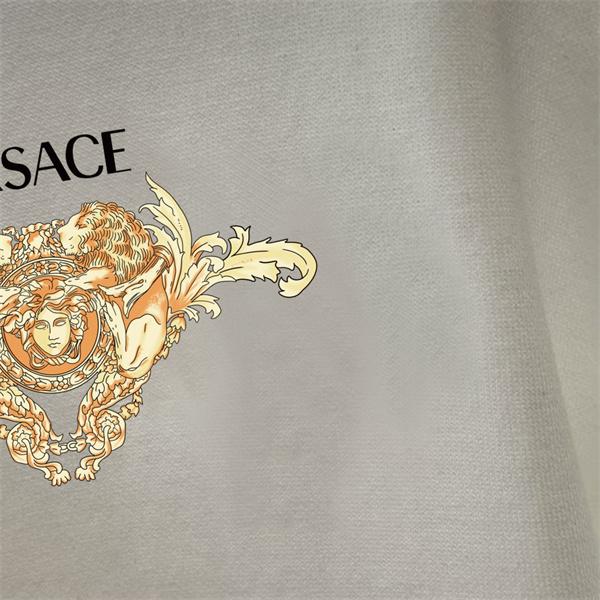 2025秋冬対応 プレミアム ブラック × ホワイト ゴールド双メデューサ 長袖Tシャツ ヴェルサーチ VERSACE コピー