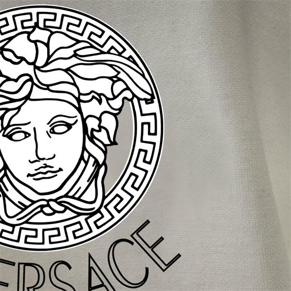 長袖Tシャツ ヴェルサーチ VERSACE コピー2025秋冬トレンド 話題 ブラック × ホワイト メデューサ柄