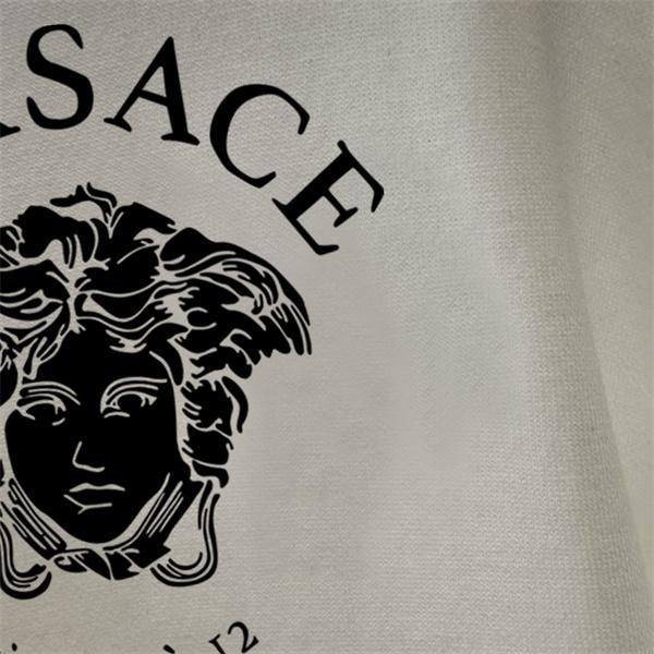 2025秋冬スタンダード 着心地抜群 ブラック × ホワイト メデューサ長袖Tシャツ ヴェルサーチ VERSACE コピー