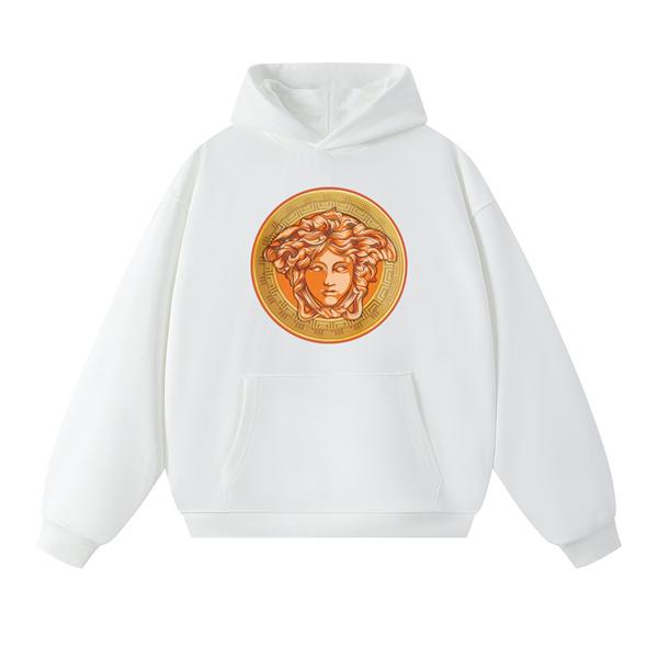 パーカー ヴェルサーチ VERSACE コピー 2025秋冬センセーション プレミアム ブラック × ホワイト ゴールドメデューサ