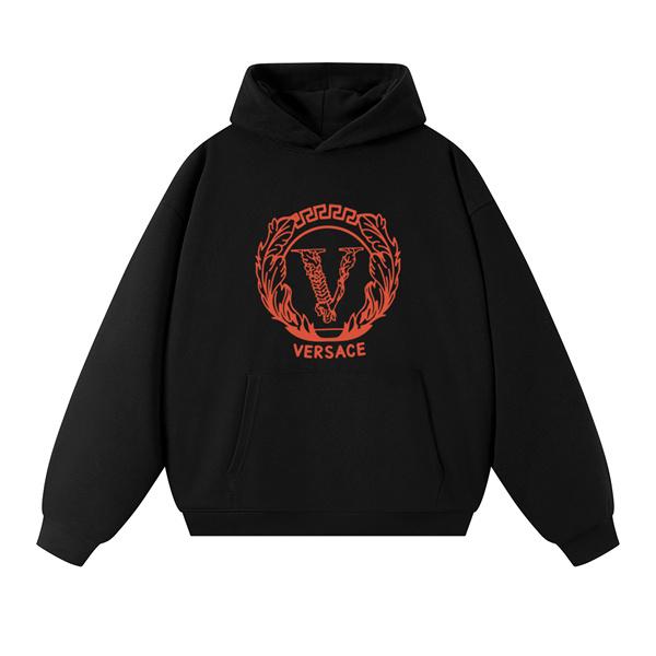 ブラック × ホワイト パーカー ヴェルサーチ VERSACE コピー 2025秋冬必須 人気限定 上質 売れ筋 