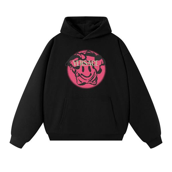 2025秋冬トレンド 新着 プレミアム 話題 ブラック × ホワイト ヴェルサーチ VERSACE コピー パーカー 
