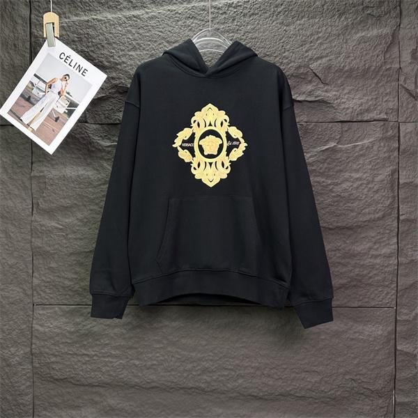 最安値 ゴージャス ブラック パーカー ヴェルサーチ VERSACE コピー 2025秋冬マストハブ セール 