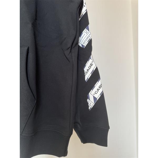 2025秋冬人気モデル 保温性ファッション オフホワイト ブラック × ホワイト プリント パーカー Off-White コピー