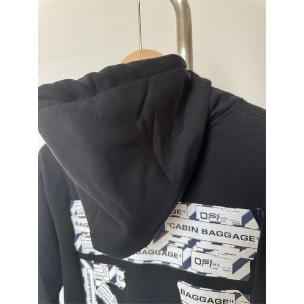 2025秋冬人気モデル 保温性ファッション オフホワイト ブラック × ホワイト プリント パーカー Off-White コピー