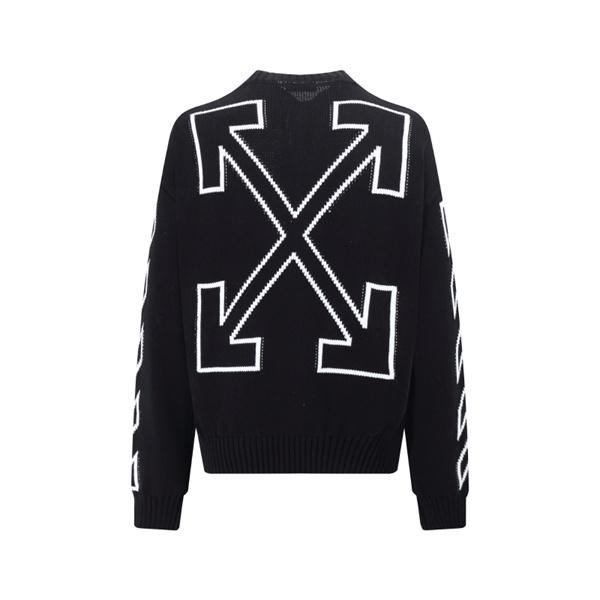 ブラック × ホワイト セーター オフホワイト Off-White スーパーコピー 2025秋冬 限定入手 デザイン性豊か 秋冬コーデ 