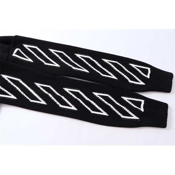 ブラック × ホワイト セーター オフホワイト Off-White スーパーコピー 2025秋冬 限定入手 デザイン性豊か 秋冬コーデ 