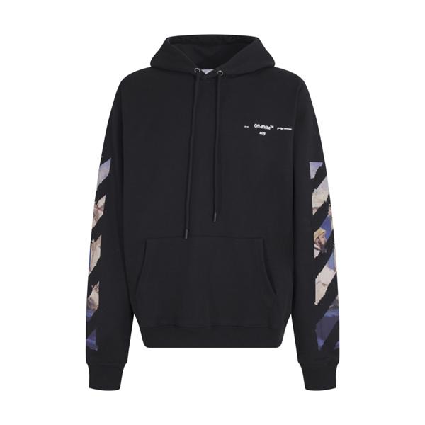 2025秋冬特別コラボモデル 限定入手 アート風プリント ルーズフィット ホワイト オフホワイト パーカー Off-White 偽物